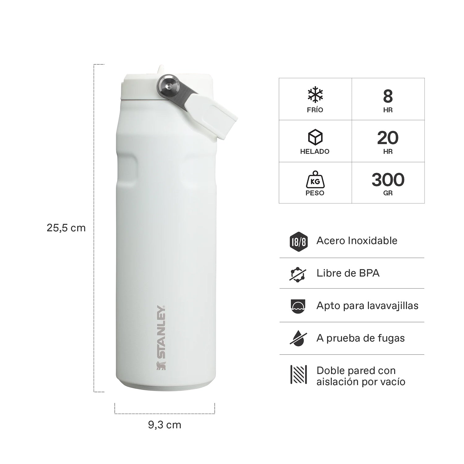 Botella Térmica Stanley Flip Straw Aerolight Frost | 710 ml