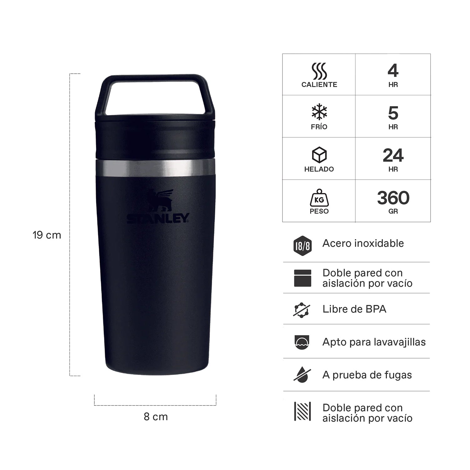 Mug Cafe To Go Black 2.0 | 354 ml