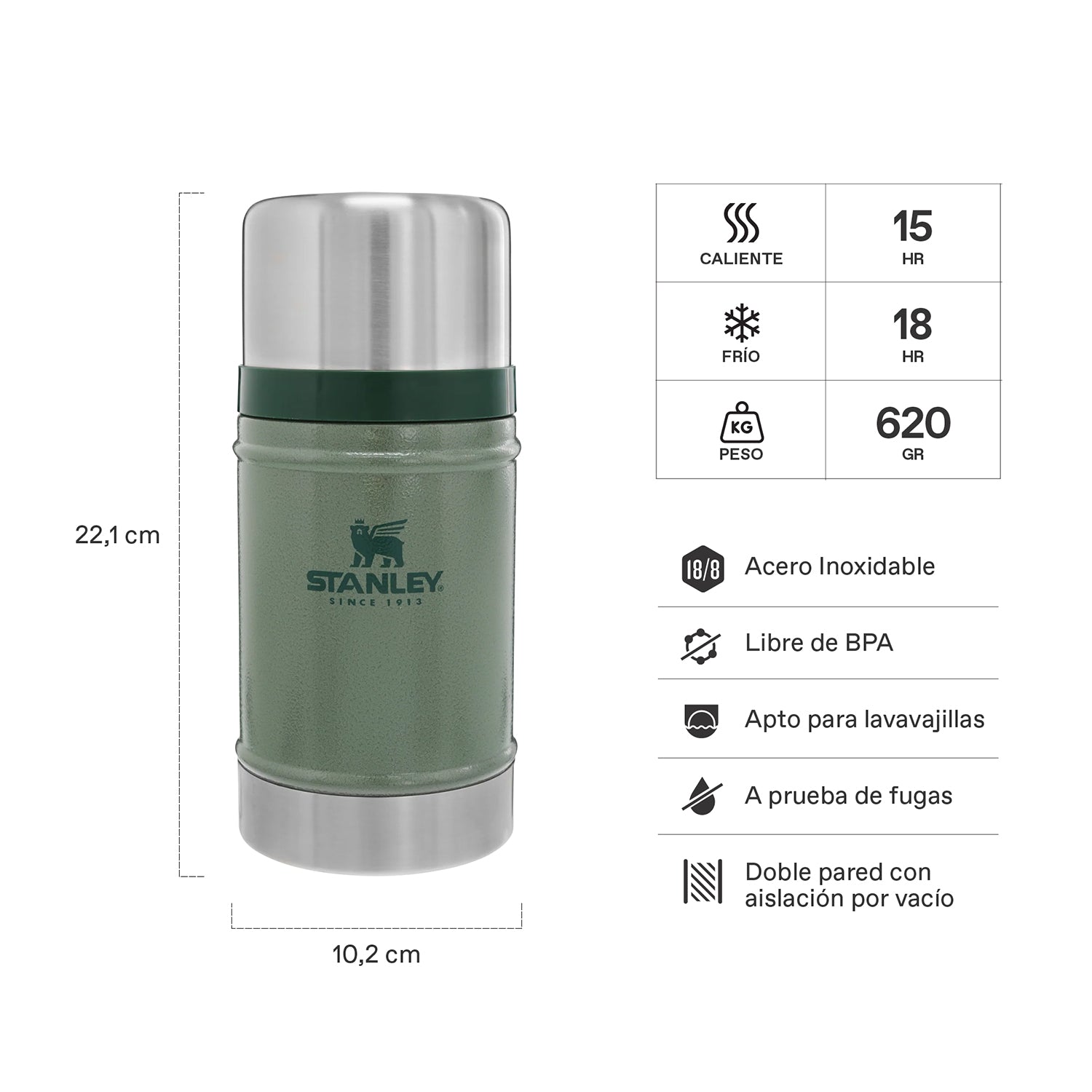 Termo Comida Stanley Classic Verde | 709 ml