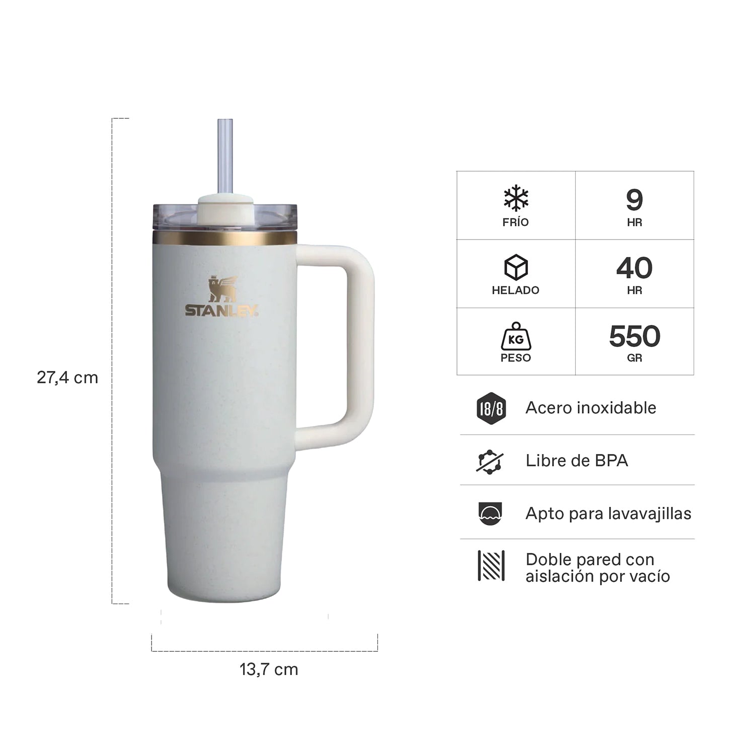 Quencher H2.0 Adventure Cream Moon| 887 ml