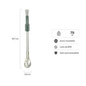 BOMBILLA PARA MATE DE CUCHARA VERDE