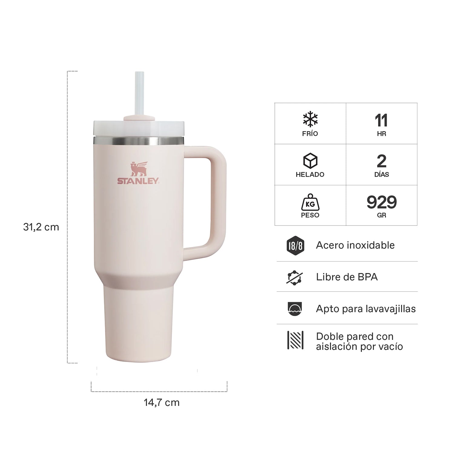 Quencher H2.0 Adventure Rosa Palo | 1.18 lt