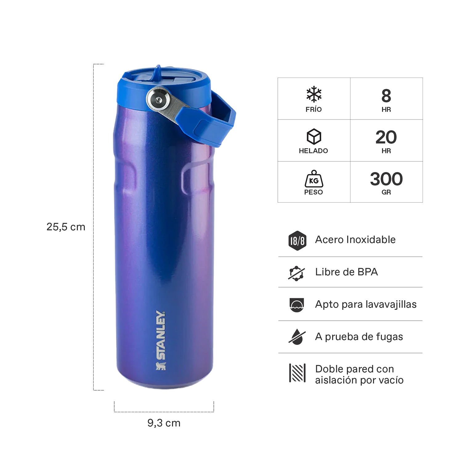 Botella Térmica Stanley Flip Straw Aerolight Sapphire  | 710 ml