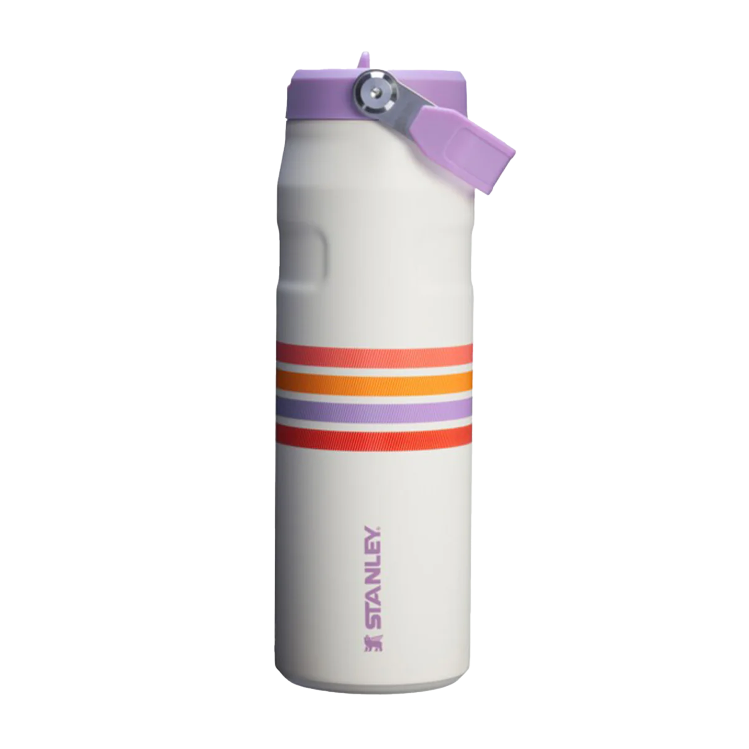 Botella Térmica Stanley Flip Straw Aerolight Cream Lilac Stripe| 710 ml