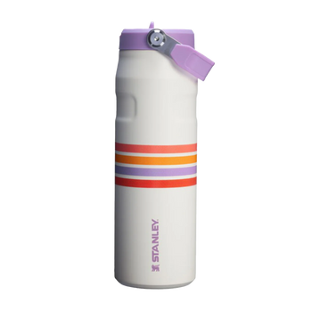 Botella Térmica Stanley Flip Straw Aerolight  Cream Lilac Stripe| 710 ml