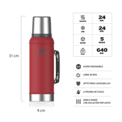 Termo Stanley Classic Rojo | 950 ml