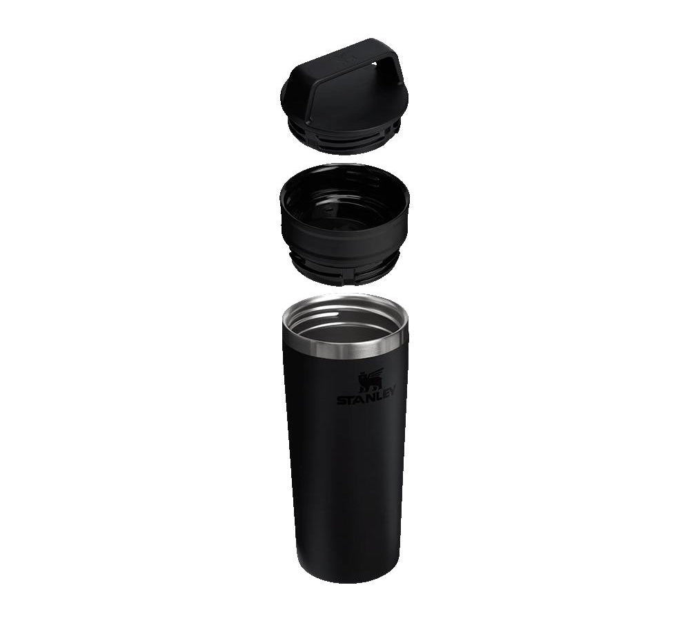 Mug Cafe Stanley Negro 473 ml abierto