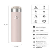 Botella Térmica Stanley Aerolight Rose Quartz Glimmer | 591 ml