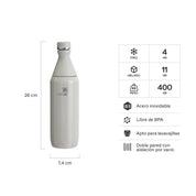 Botella Térmica All Day Slim Ash | 591 ml