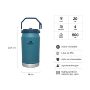 Botellón Hidratación con bombilla Azul | 1,9 lt