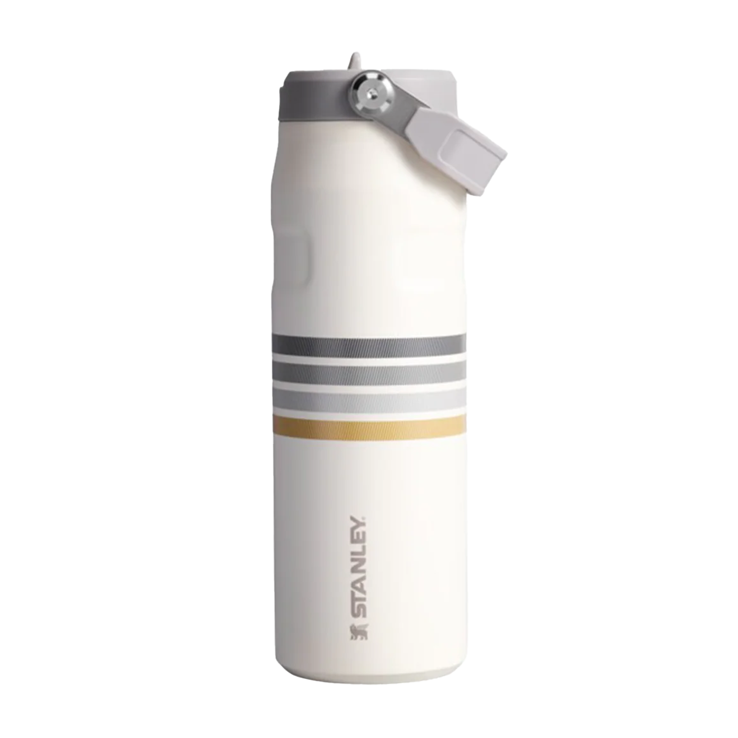 Botella Térmica Stanley Flip Straw Aerolight Cream Ash Stripe | 710 ml