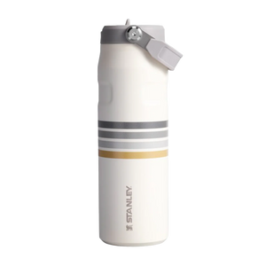 Botella Térmica Stanley Flip Straw Aerolight Cream Ash Stripe | 710 ml