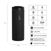 Botella Térmica Flip Top Mug Black 2.0 | 354 ml