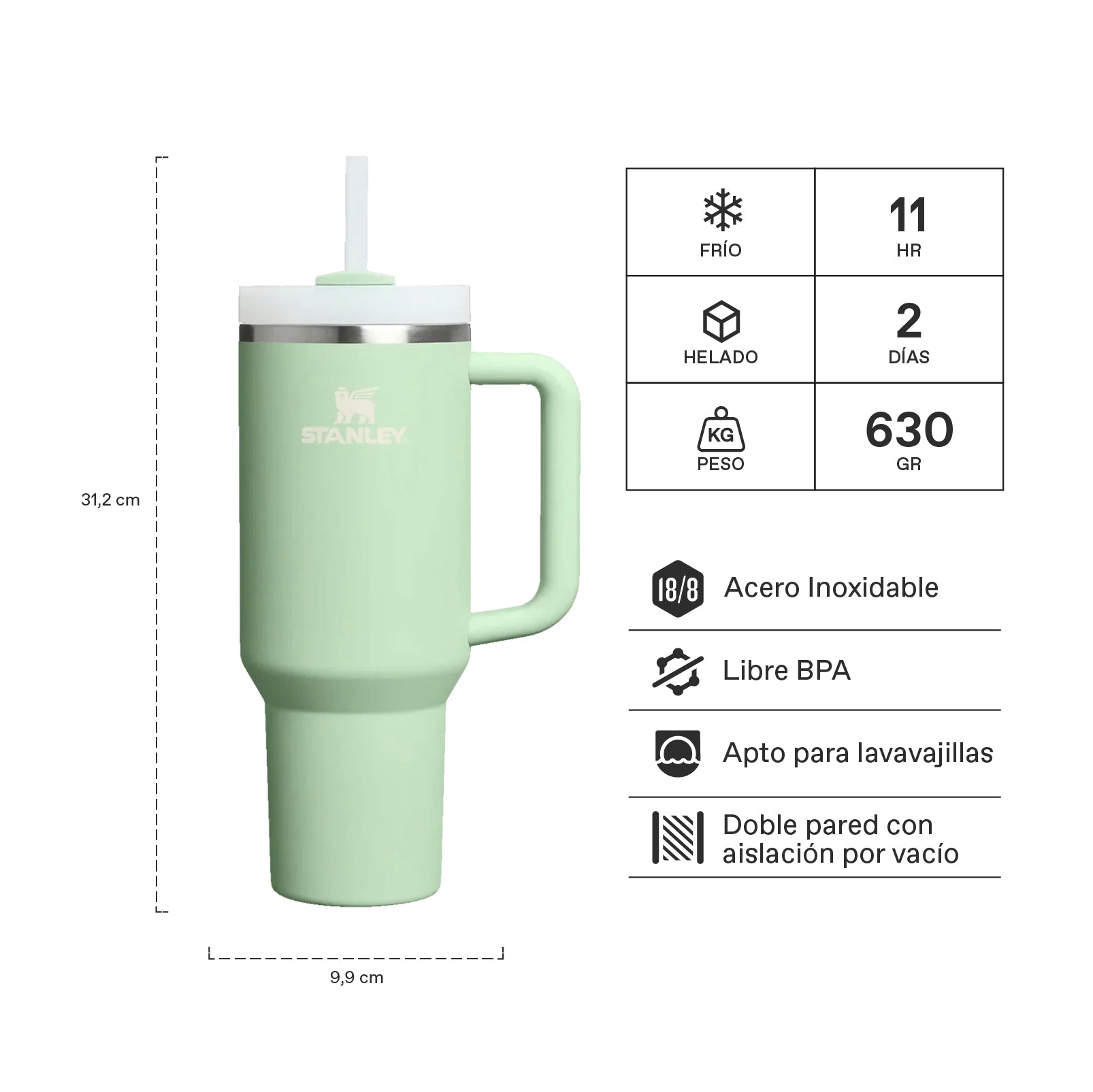 Quencher H2.0 Adventure Pistachio| 1.18 lt