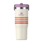 Botella Térmica Stanley Flip Straw Cream Lilac Stripe | 887 ml