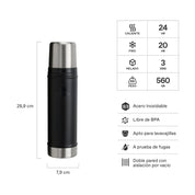 Termo Stanley Classic Black 2.0 | 591 ML