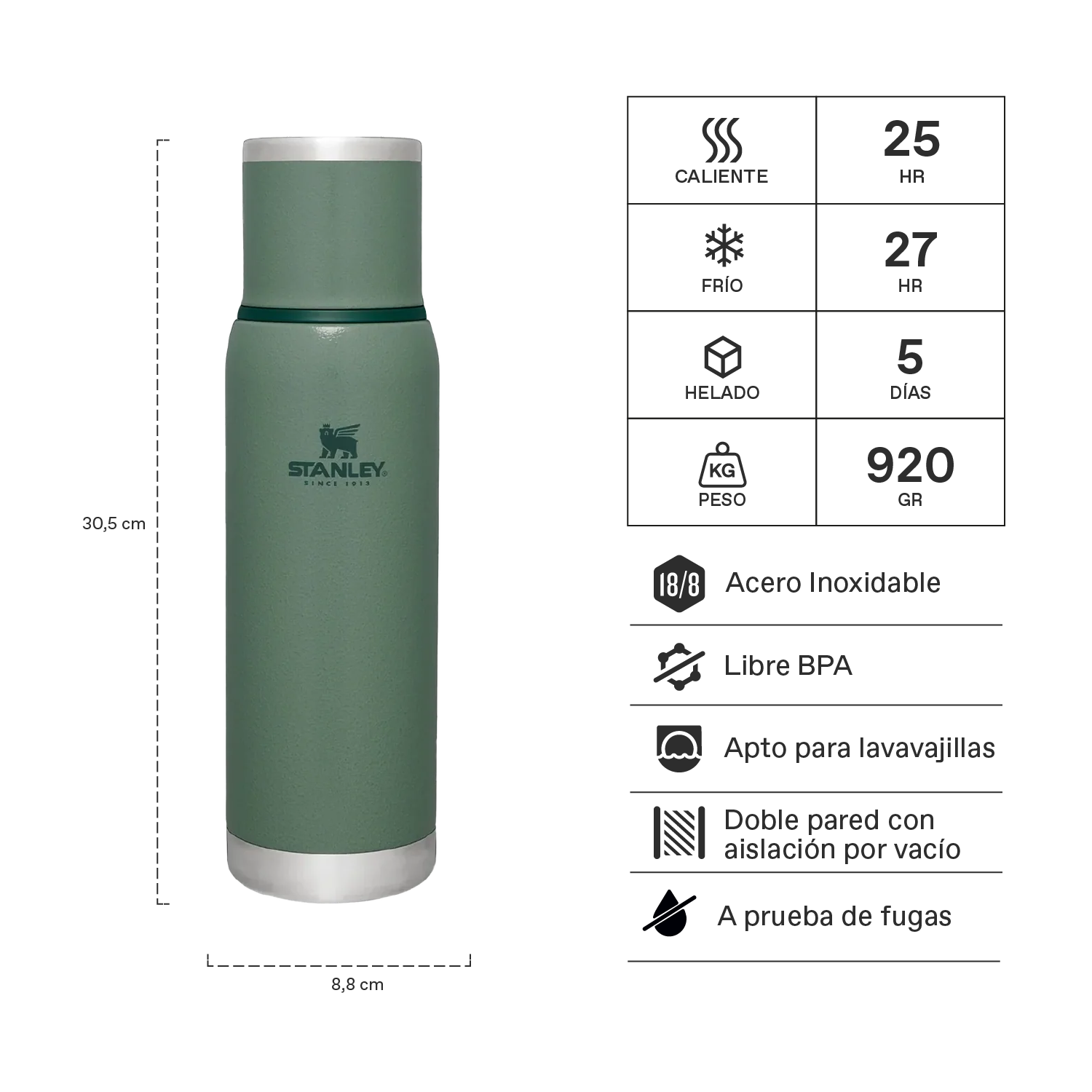 Termo Adventure To-Go Verde| 1 lt