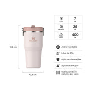 Botella Térmica Stanley Flip Straw 2.0 Rose Quartz | 591 ml