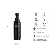 Botella Térmica All Day Slim Black | 355 ml