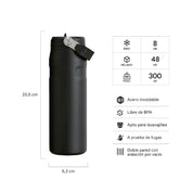 Botella Térmica Stanley Flip Straw Aerolight Black 2.0 | 710 ml