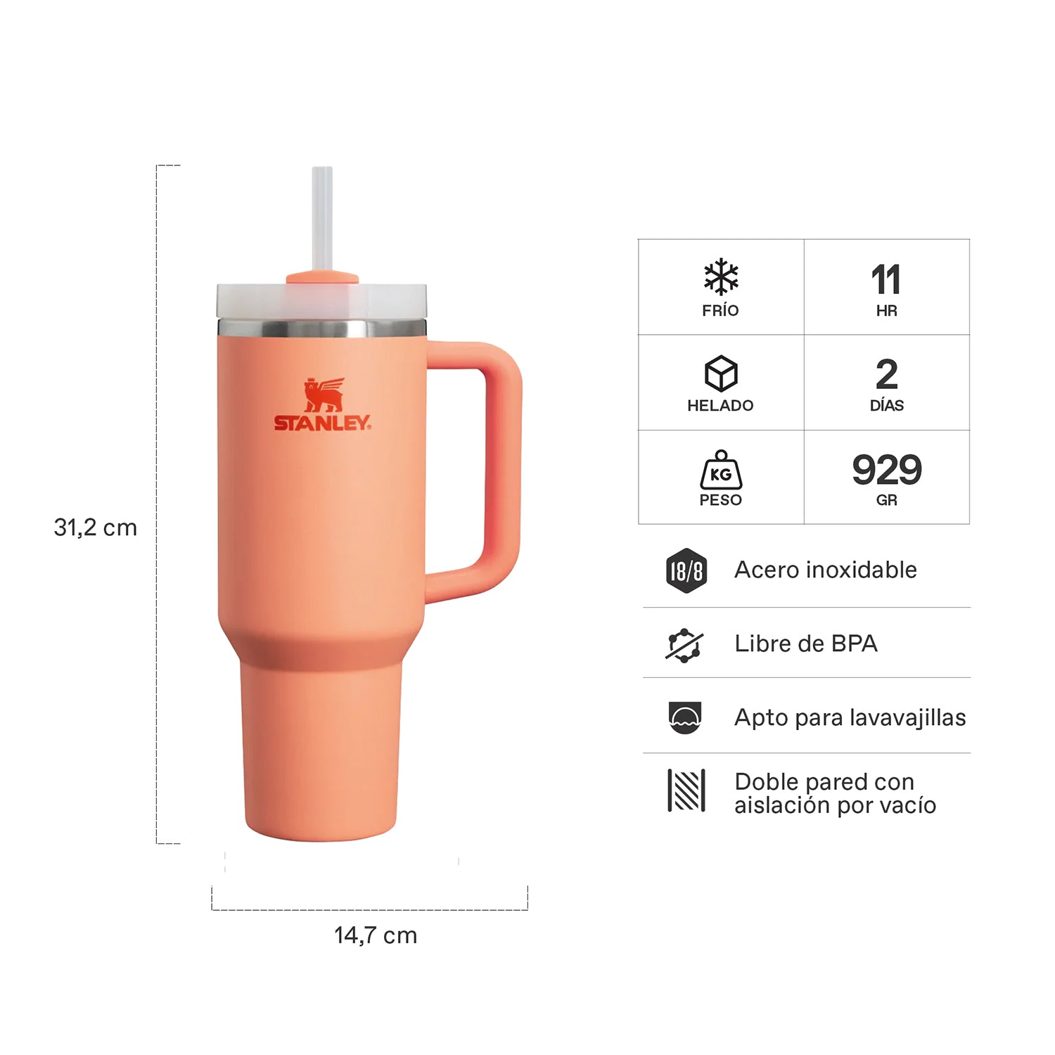 Quencher H2.0 Adventure Nectarine | 1.18 lt