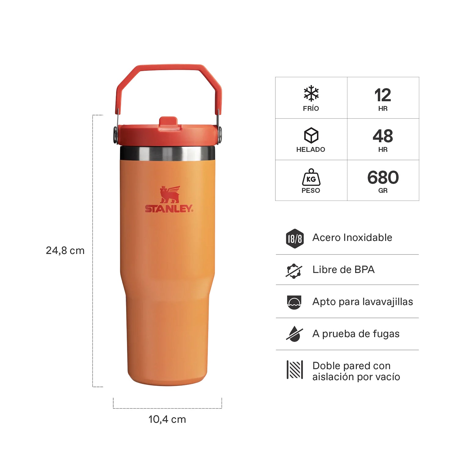 Botella Térmica Stanley Flip Straw Goldenrod | 887 ml
