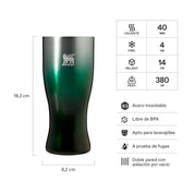 Vaso The Golden Hour Prismatic™ liso Verde | 443 ml