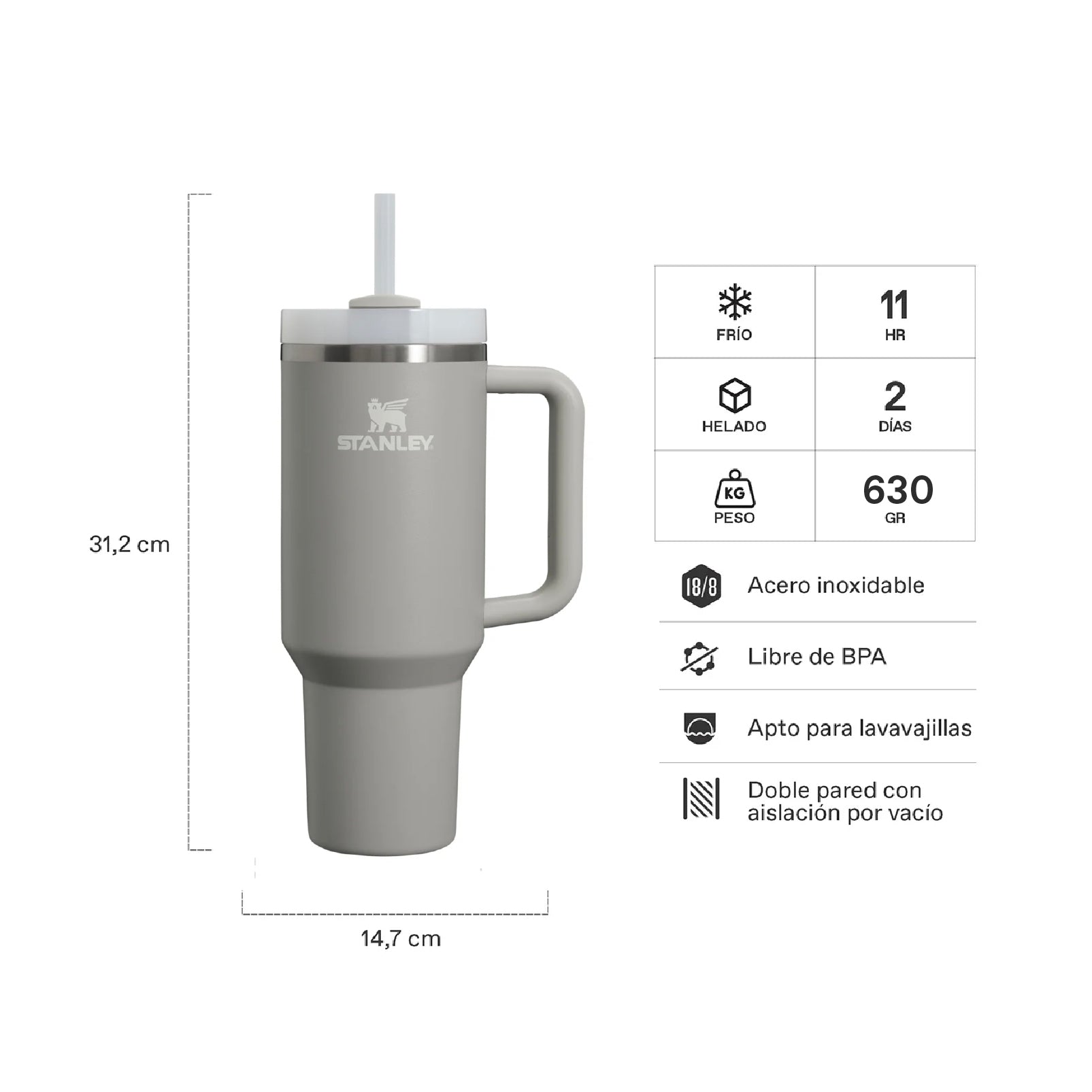 Quencher H2.0 Adventure Ash | 1.18 lt