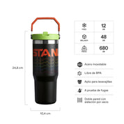 Botella Térmica Stanley Flip Straw Black Reverb | 887 ml