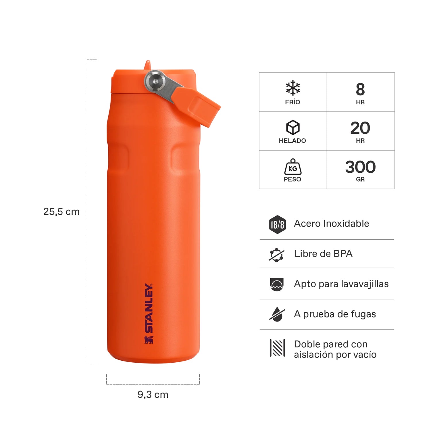 Botella Térmica Stanley Flip Straw Aerolight Tigerlily Plum | 710 ml