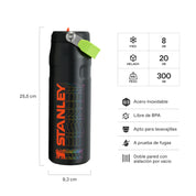 Botella Térmica Stanley Flip Straw Aerolight Black Reverb | 710 ml