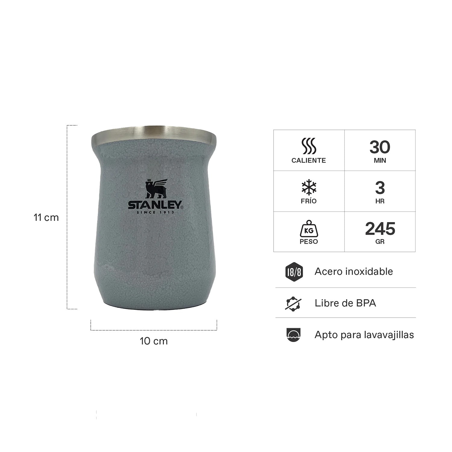 Mate Stanley Silver 236 ml