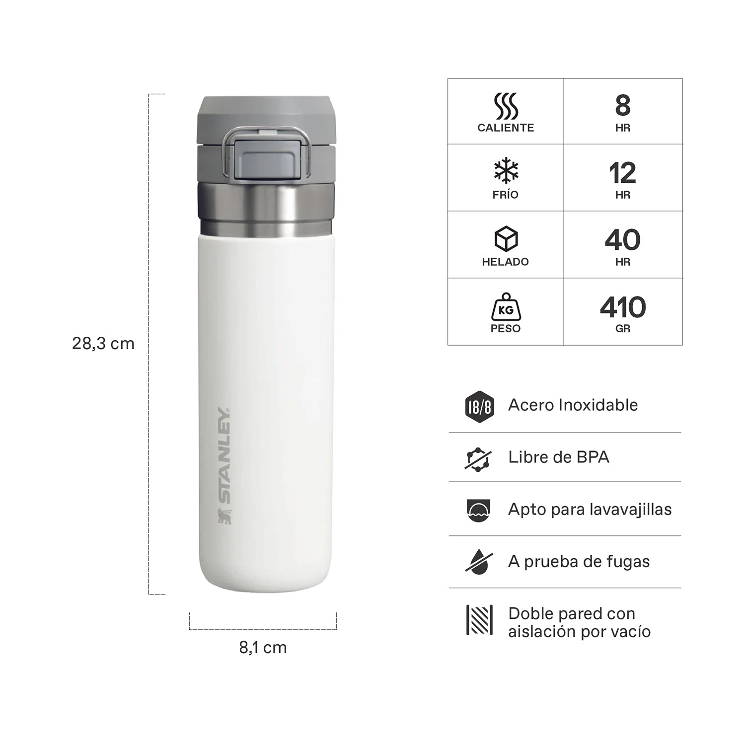 Botella Termica Quick Flip Stanley Frost | 709 Ml