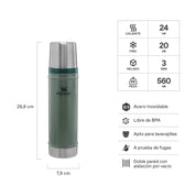 Termo Stanley Classic Verde | 591 ml