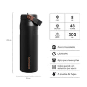 Botella Flip Straw 2,0 Aerolight Black | 710 ml MESSI X STANLEY 1913