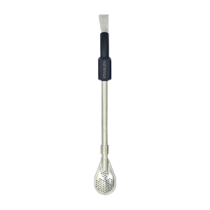 Bombilla para Mate de Cuchara Negra