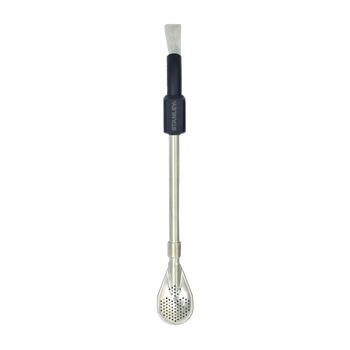 Bombilla para Mate de Cuchara Negra