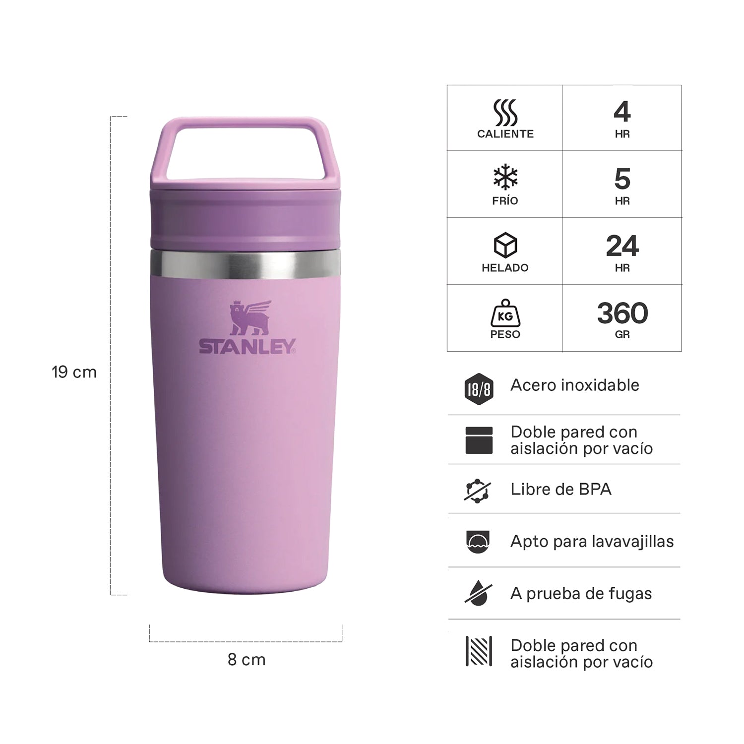 Mug Cafe To Go Lilac | 354 ml