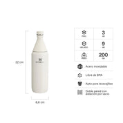 Botella Térmica All Day Slim Crema | 355 ml