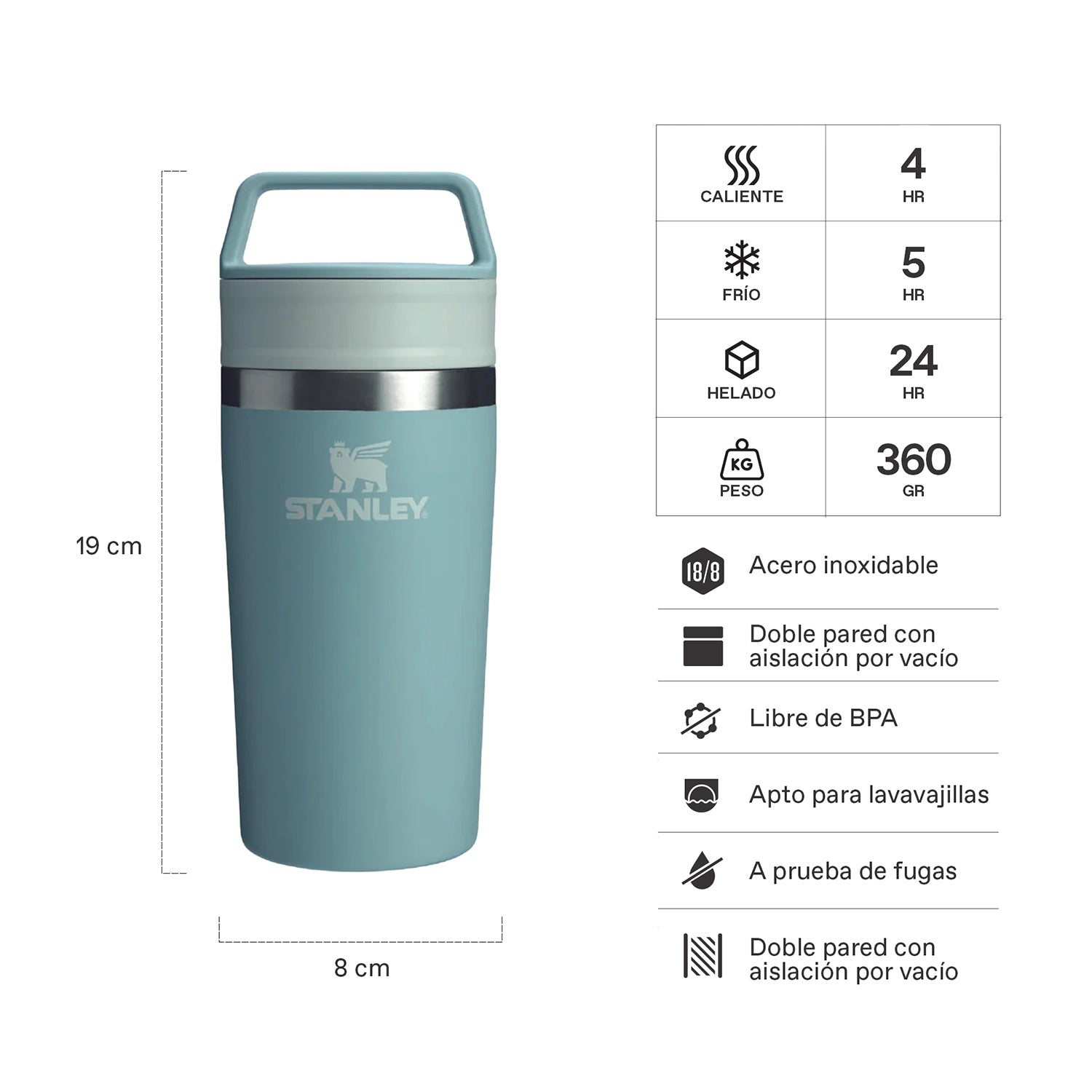 Mug Cafe To Go Seafoam | 354 ml