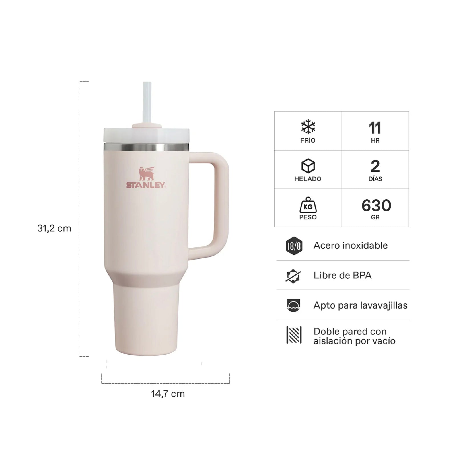 Quencher H2.0 Adventure Rosa Palo | 1.18 lt