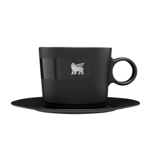 Taza de Capuchino Daybreak con plato Negra | 192 Ml