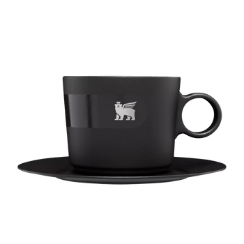 Taza de Capuchino Daybreak con plato Negra | 192 Ml
