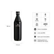 Botella Térmica All Day Slim Black | 591 ml