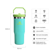 Botella Térmica Stanley Flip Straw Tropical Teal | 887 ml