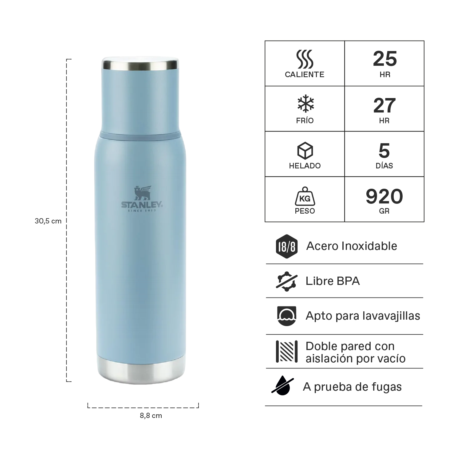 Termo Adventure To-Go Celeste | 1 lt