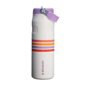 Botella Térmica Stanley Flip Straw Aerolight  Cream Lilac Stripe| 710 ml