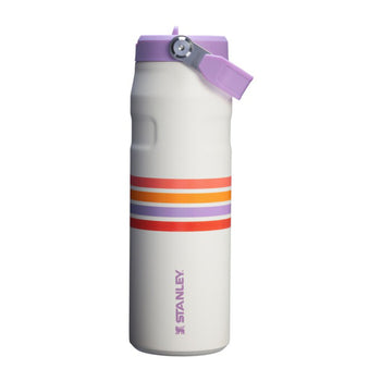 Botella Térmica Stanley Flip Straw Aerolight  Cream Lilac Stripe| 710 ml