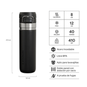 Botella Termica Quick Flip Stanley Black 2.0 | 709 Ml