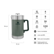 Cafetera french press Classic Verde | 1.4 Lt